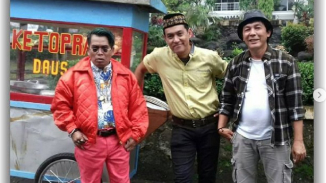 Trio Aca Aca E: Bopak, Abun Hadi, dan Daus Saparo. (Foto: Instagram @abunhadi)