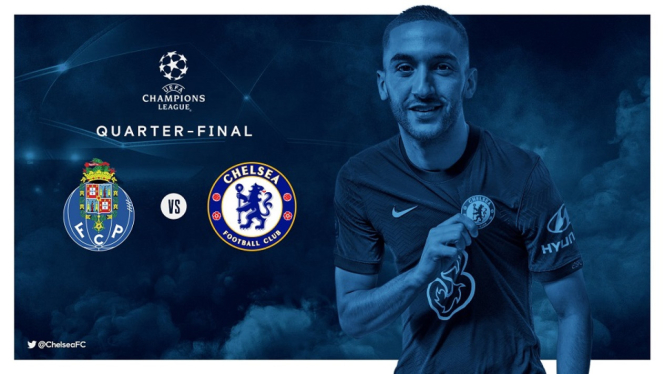 Berjumpa Porto di Perempatfinal Liga Champions, Chelsea Difavoritkan Juara (Foto Twitter)