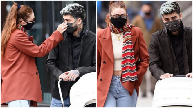 Momen Manis Gigi Hadid, Zayn Malik, dan Khai Jalan-jalan di New York (Foto: Instagram/@elderordonez1)