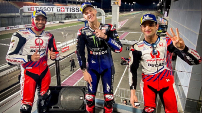 Fabio Quatararo juara seri ke 2 MotoGP Doha Qatar Johan Zarco dan Jorge Martin 3-April-2021