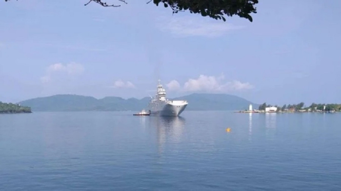 Inilah Penampakan Dua Kapal Perang Prancis yang Bersandar di Sabang, Aceh (Foto Dok. Dubes Prancis via VIVA)