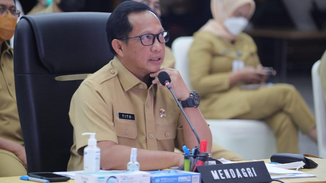 Mendagri Kepala Daerah Terpilih Diimbau Kendalikan Laju Covid-19 (Foto Puspen Kemendagri)