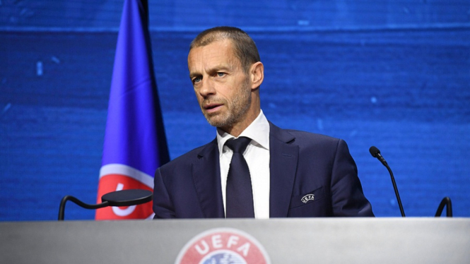 UEFA president Aleksander Čeferin di Kongres UEFA