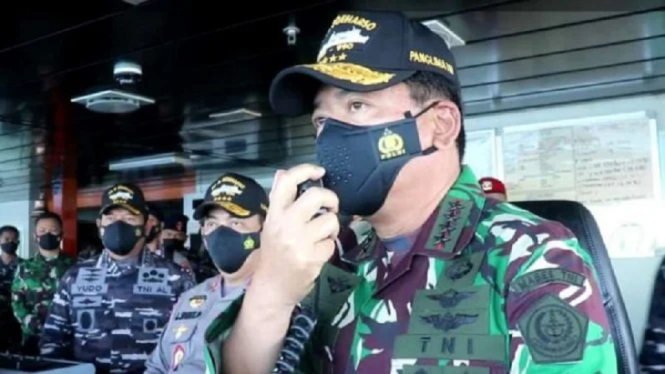 Inilah Pesan Panglima TNI ke Tim Pencari KRI Nanggala, Tabah Sampai Akhir (Foto Tangkap Layar Video Puspen TNI via VIVA)