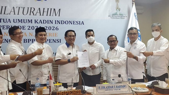 Didukung Gapensi Jadi Ketua Umum Kadin Indonesia, Ini Kata Anindya Bakrie (Foto ANTV-Andana Ekky)