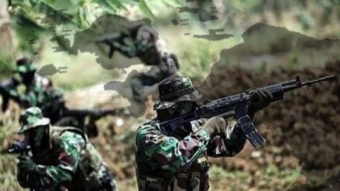 TNI Terjunkan 400 Personel 'Pasukan Setan' untuk Memburu KKB Papua (Foto Dok. Puspen TNI via Kumparan)