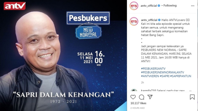 Pesbukers New Normal ANTV, Selasa (11/5/2021). (Foto: Instagram @antv_official)