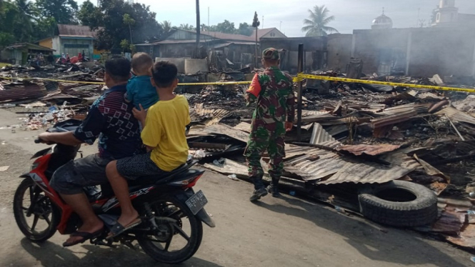 20 Ruko di Aceh Tamiang Ludes Terbakar, Kerugian Ditaksir Mencapai Rp2 Miliar (Foto RRI)