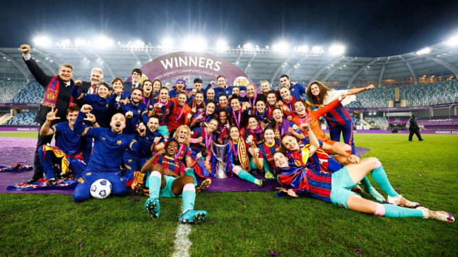 Barcelona Femeni Juara Liga Champions Women pertama kalinya