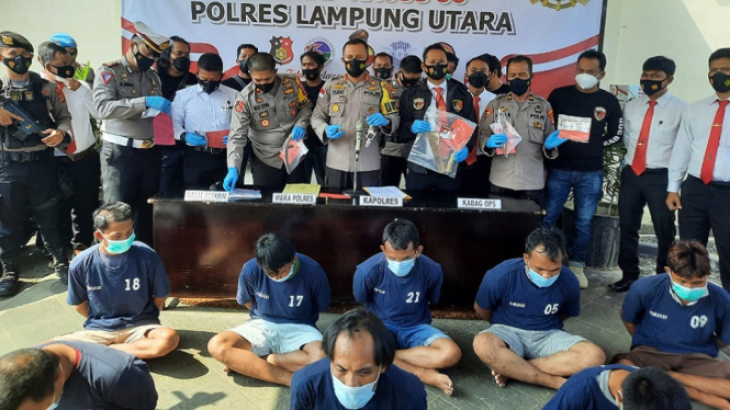 Jajaran Polres Lampung Utara Ungkap Kasus Pencuriaan dengan Senjata Api (Foto Humas Polres Lampung Utara)