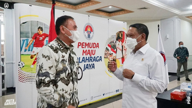 Ketum PSSI Mochamad Iriawan dan Menpora Zainudin Amali 24 Mei 2021