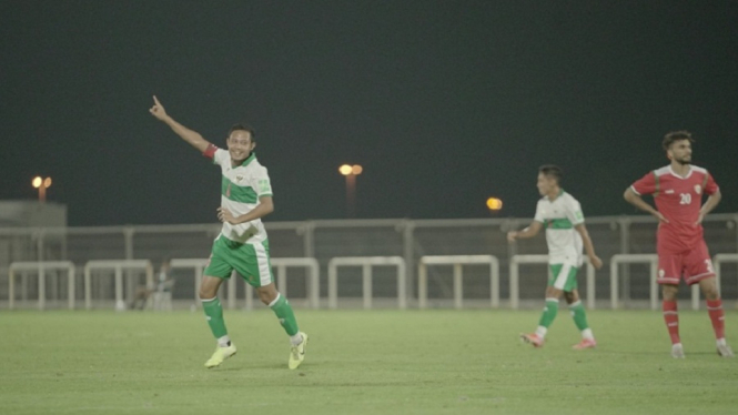 Evan Dimas Darmono cetak gol tunggal lawan Oman 1-3