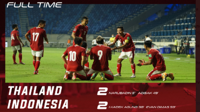 Timnas Indonesia vs Thailand 2-2