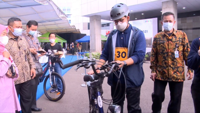 Gubernur DKI Jakarta Anies Baswedan akan bersepeda dalam acara Pekan Nasional Keselamatan Jalan 2021 yang digelar di Kantor Kementerian Perhubungan. Jum’at (4/6