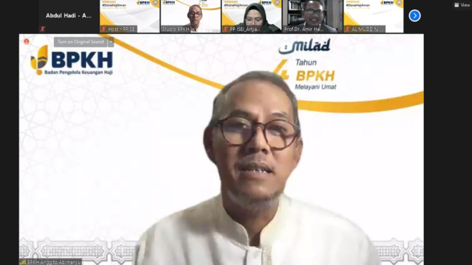 Kepala BPKH Anggito Abimanyu Buka Suara Soal Dana Haji yang Simpang Siur (Foto Tangkap Layar Konferensi Pers Zoom)