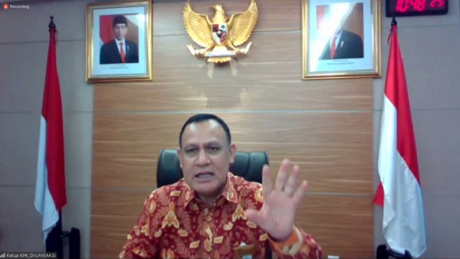 Ketua KPK Ingatkan Kepala Daerah Jangan Korupsi Meski Didesak Donatur Pilkada (Foto Tangkap Layar Virtual)