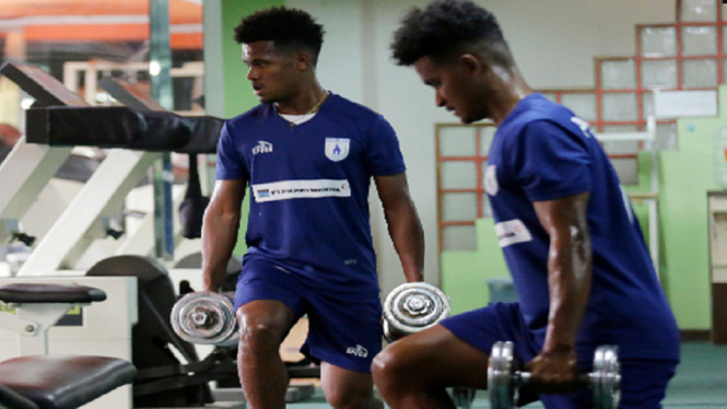 Persipura latihan fisik di Gym jelang Play off Piala AFC