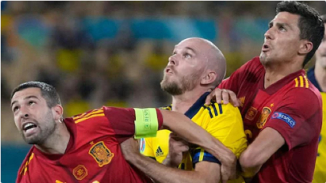 Spanyol vs Swedia 0-0 Vicktor Lindeloef patahkan serangan Spanyol