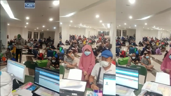 Video Viral Pasien Covid-19 Membludak di Rumah Sakit Wisma Atlet Kemayoran (Foto Kolase)