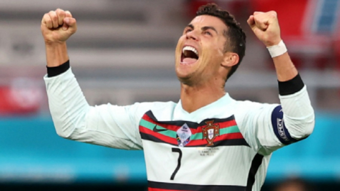 Euro 2020: Cetak 2 Gol, Cristiano Ronaldo Sukses Ungguli Rekor Michel Platini (Foto Twitter)