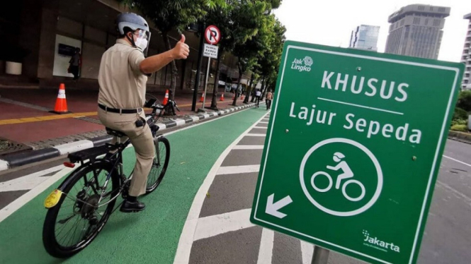 Polisi Tiadakan Uji Coba Jalur Sepeda Jalan Layang Non Tol Casablanca pada 20 Juni 2021