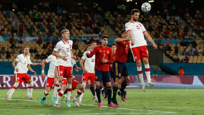 Euro 2020: Spanyol Terancam Gagal Lolos Usai Bermain Imbang 1-1 Lawan Polandia (Foto Twitter)