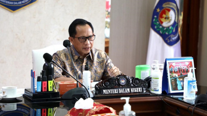 Mendagri: Sinergi dan Kolaborasi Jadi Kunci Keberhasilan PPKM Mikro (Foto Puspen Kemendagri)