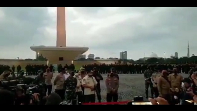 Beredar Video Apel Pasukan Keamanan Persiapan Lockdown Jakarta, Ini Faktanya (Foto Tangkap Layar Video Twitter)