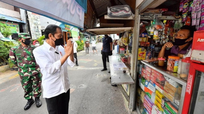 Ini Kata Presiden Joko Widodo saat Sidak Penerapan PPKM Mikro di Rawasari (Foto Instagram)