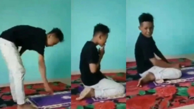 Astaghfirullahaladzim, ABG Menistakan Ibadah Salat Sambil Merokok   