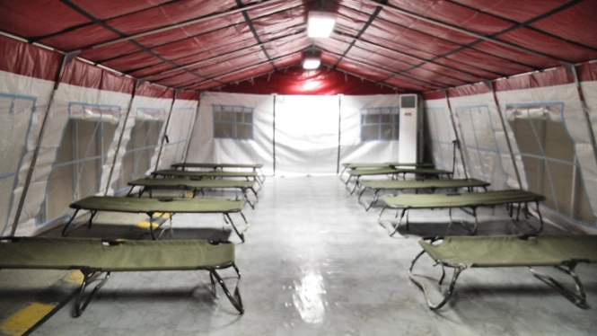 Antisipasi Lonjakan Pasien, RSUD Tarakan Siapkan Tenda Darurat di IGD dan Sekolah (Foto ANTV-Wisnu)