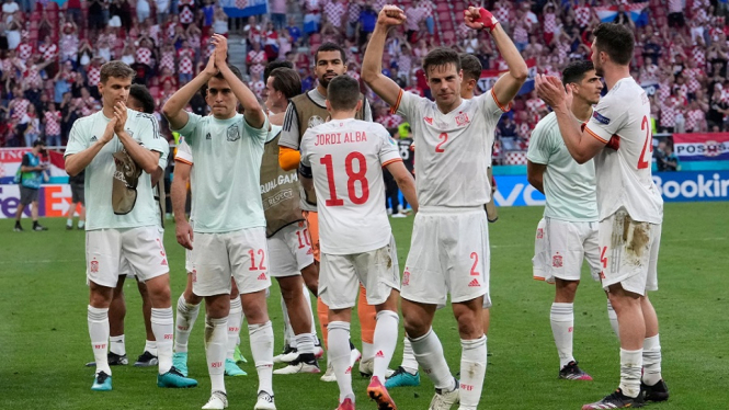 Euro 2020: Diwarnai Hujan Gol, Spanyol ke Perempatfinal Usai Bekuk Kroasia 5-3 (Foto Twitter)