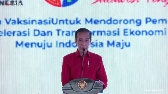 Membuka Munas ke-VIII Kadin, Presiden Jokowi Ungkap Penyebab Covid-19 Melonjak (Foto Tangkap Layar Youtube)