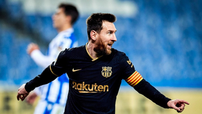 Real Sociedad vs Barcelona 1-6 gol Lionel Messi