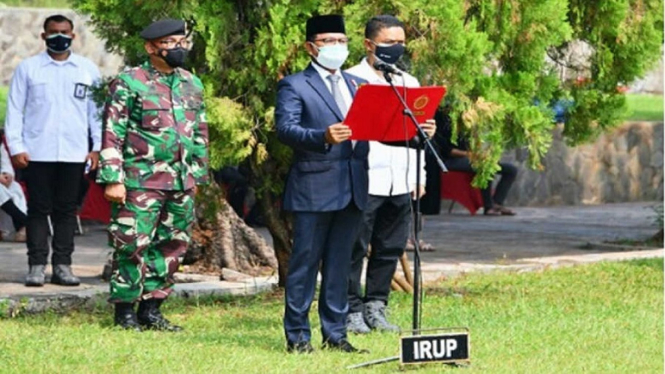 Menkominfo Johnny G Plate Pimpin Upacara Pemakaman Menteri Penerangan Harmoko (Foto Istimewa)