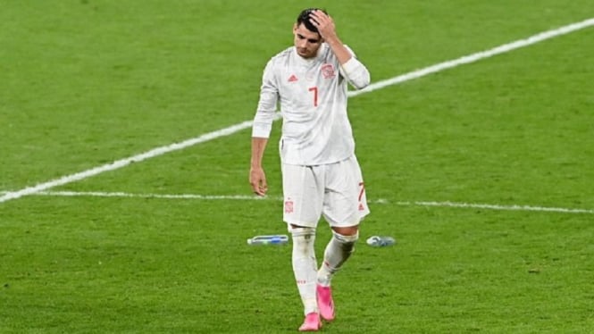 Italia vs Spanyol 4-2 Alvaro Morata gagal eksekusi pinalti Spanyol