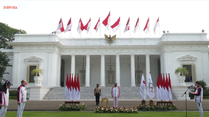 Jokowi lepas Kontingen Olympiade Tokyo secaa Virtual