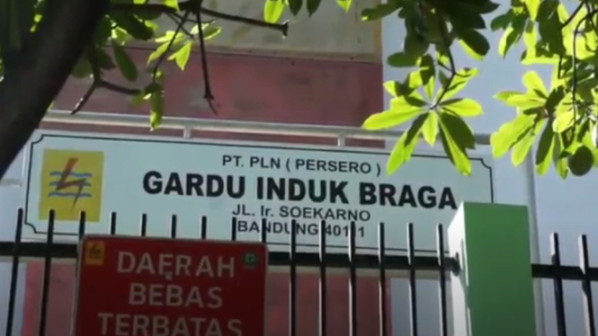 Gardu Induk Braga PLN UID Jabar yang berada di jalan Ir. Soekarno. ( Foto:  Asep Barbara/ANTV)