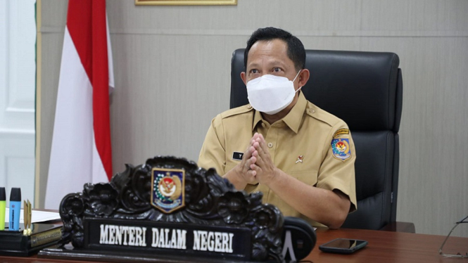 Mendagri Jelaskan Peran Satpol PP dalam Penanganan Pandemi dari Hulu ke Hilir (Foto Puspen Kemendagri)