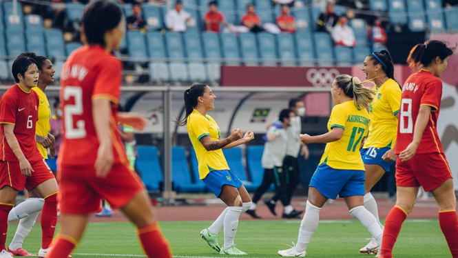 Brasil Putri U-23 vs China U-23 5-0 di Grup F Olympiade Tokyo