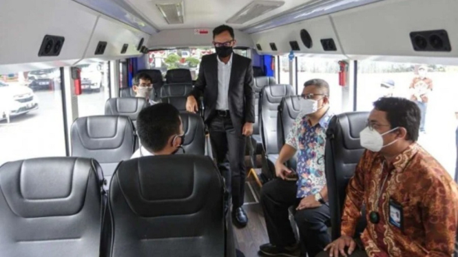 Bus Listrik BYD C6 di Kota Bogor Dari PT Bakrie Autoparts