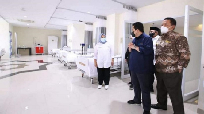Erick Thohir: RS Darurat Disiapkan Karena Pandemi Covid-19 di Lampung Mulai Meningkat (Foto Diskominfotik Lampung)