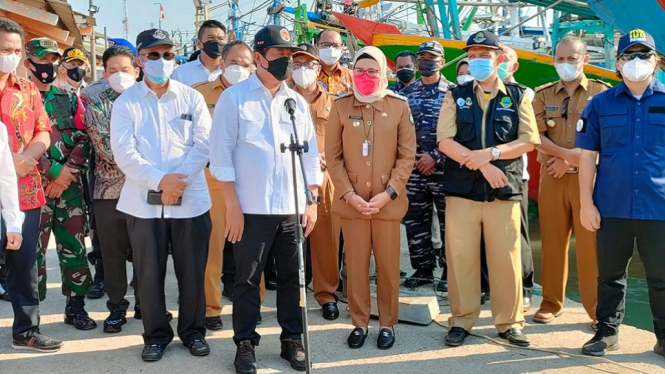 KKP Gencar Vaksinasi Sasar Para Nelayan di Pesisir Pantura (Foto antvklik-Opih)