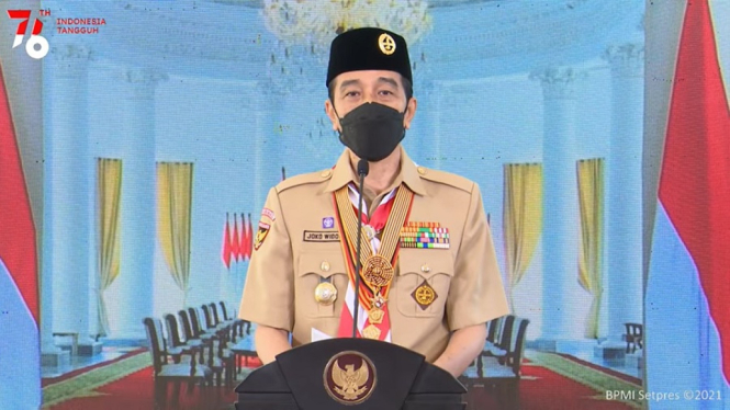 Inilah Pesan Presiden Jokowi saat Peringati Hari Pramuka ke-60 (Foto Tangkap Layar Youtube)