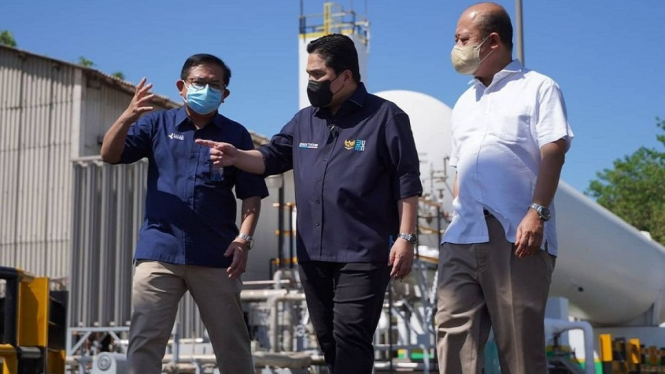Menteri BUMN Erick Thohir Aktifkan Unit Produksi Oksigen di Petrokimia Gresik (Foto Instagram)