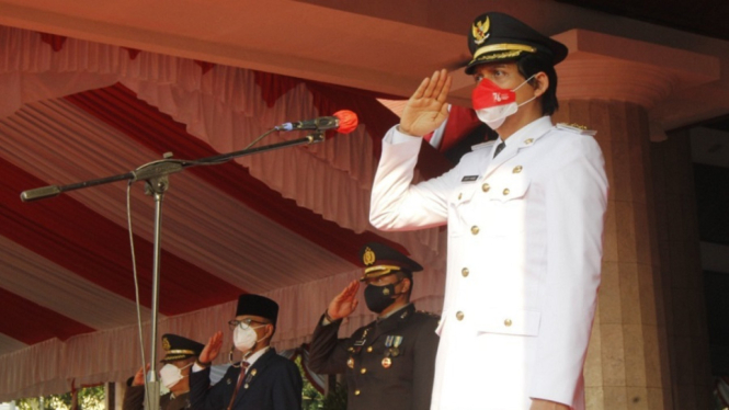 Wakil Bupati Indramayu Lucky Hakim Mengundurkan Diri Sebagai Ketum PSSI Indramayu (Foto antvklik-Opih)