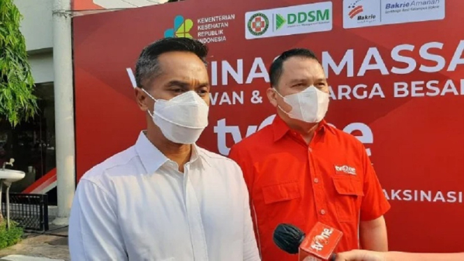 Anindya Bakrie Sebut Mawar Merah Vaksin untuk Bantu Pemerintah (Foto VIVA)