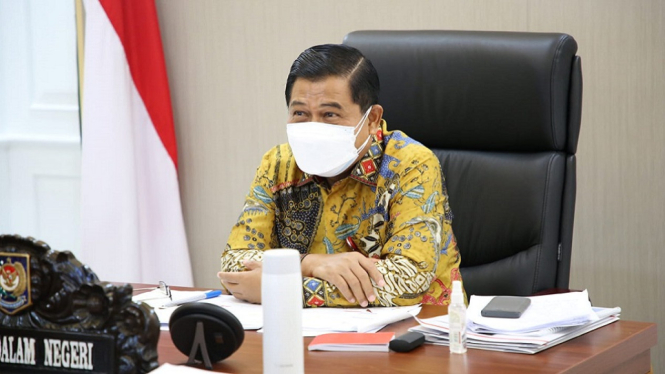 Puluhan Daerah Turun Level, Mendagri Apresiasi dan Minta Pemda Jangan Lengah (Foto Puspen Kemendagri)