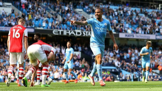 Lagi, Arsenal Terjungkal dan Terjun di Dasar Jurang Klasemen Usai Kalah Telak 5-0 dari ManCity (Foto Twitter)