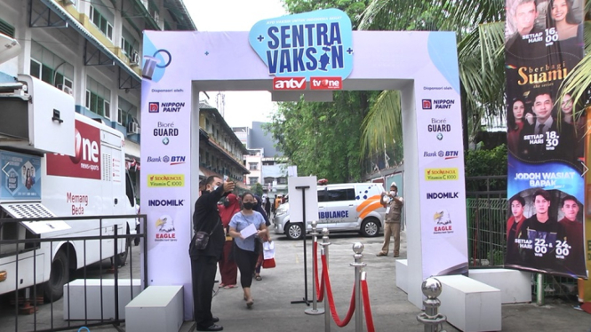 Sentra Vaksin ANTV tvOne. (ANTV/ Era Canggih)